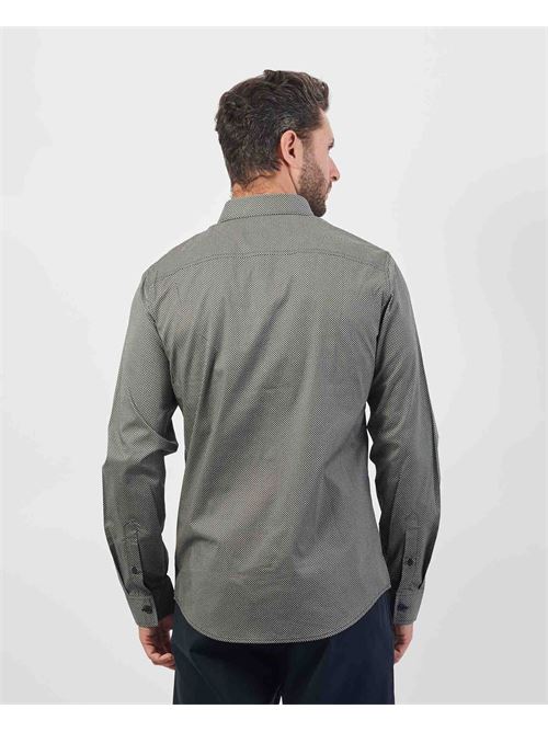 AX slim fit shirt in stretch cotton poplin ARMANI EXCHANGE | 6DZC25-ZNEAZ55KF